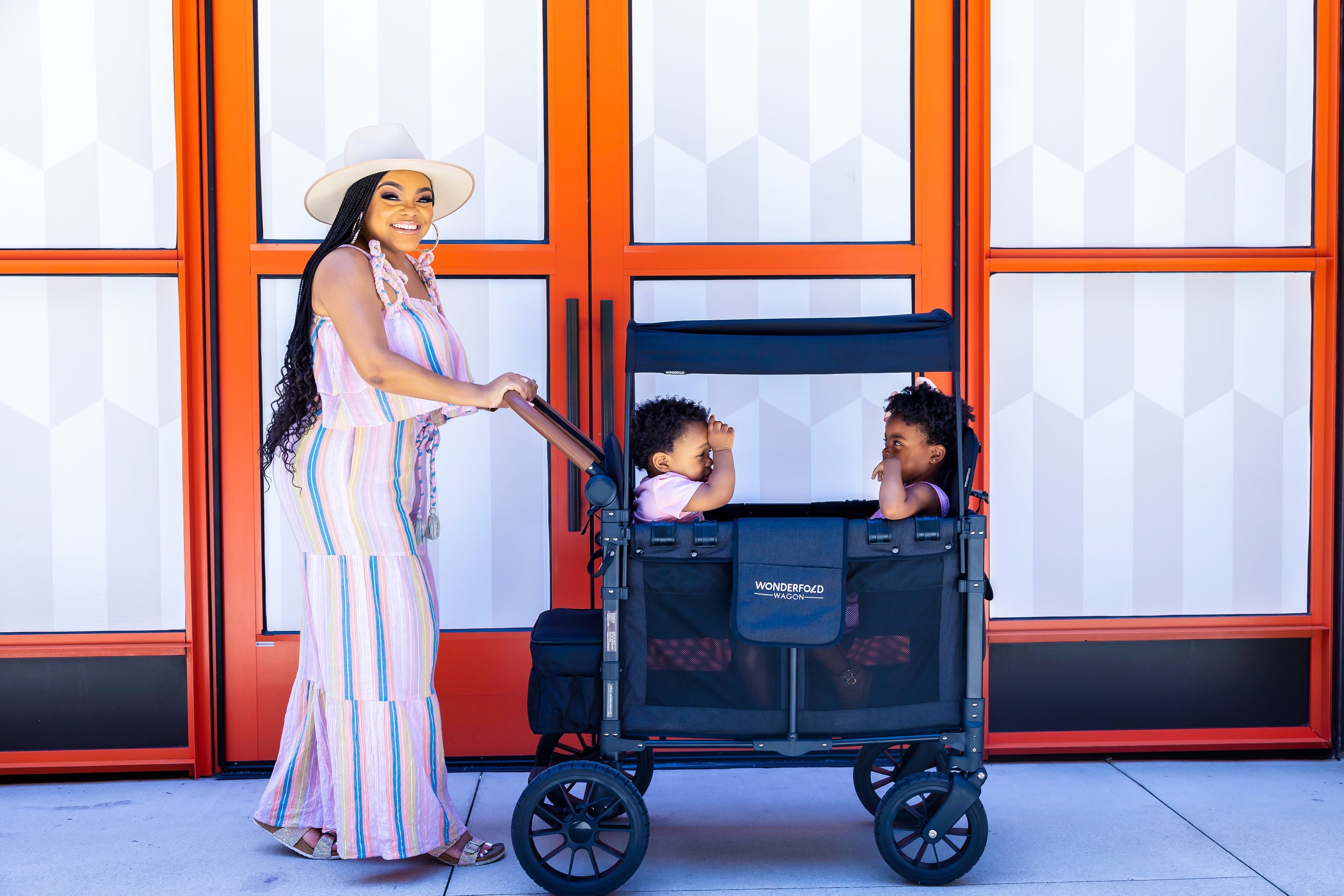 W2 Luxe Double Stroller Wagon (2 Seater) | WonderFold – WonderFold-EU